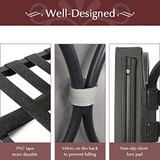 SUNCROWN Outdoor 3-Piece Rocking Chairs Bistro Set, Black Steel Patio Furniture with Grey Thickened Cushion and Glass-Top Coffee Table