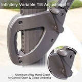 Frivity Patio Umbrella, 11FT Outdoor Patio Umbrella with Heavy Duty Base, Large Cantilever Umbrella Windproof Offset Umbrella Sun Umbrella for Garden Deck Pool Patio, Gray