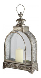 Raw Steel Majestic Canopy 26 Inch Tall Iron Candle Holder - Style: 7316764
