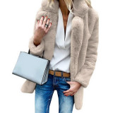 Women Faux Fur Coats Winter Solid Fashion