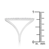 Jena 0.2ct CZ Rhodium Delicate Parallel Ring