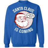 Santa is Coming Cumming Ugly Christmas Sweater Adult Humor