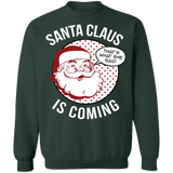 Santa is Coming Cumming Ugly Christmas Sweater Adult Humor