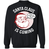 Santa is Coming Cumming Ugly Christmas Sweater Adult Humor