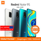 Xiaomi Redmi Note 9S Note 9 S 4GB 64GB Global Version smartphone Snapdragon 720G mobile phone Octa core 5020mAh 48MP Quad Camera