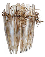 Chrome And Copper Thetis 2 Light Wall Sconce with Clear Shade - Style: 7796364