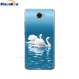 Case For Huawei Y7 2017 Case DUB-LX1 Silicone TPU Phone Cover For huawei y7 2019 Coqa y7 Print Painted Cat Flower Shells Bags