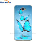Case For Huawei Y7 2017 Case DUB-LX1 Silicone TPU Phone Cover For huawei y7 2019 Coqa y7 Print Painted Cat Flower Shells Bags