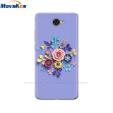 Case For Huawei Y7 2017 Case DUB-LX1 Silicone TPU Phone Cover For huawei y7 2019 Coqa y7 Print Painted Cat Flower Shells Bags