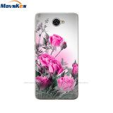 Case For Huawei Y7 2017 Case DUB-LX1 Silicone TPU Phone Cover For huawei y7 2019 Coqa y7 Print Painted Cat Flower Shells Bags