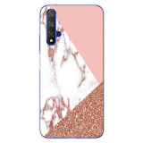 For Huawei Nova5T Case Huawei Nova 5T Case marble flower Silicone Soft Clear Cover Phone Case For Huawei Nova 5T 5 T Nova5T Case