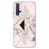 For Huawei Nova5T Case Huawei Nova 5T Case marble flower Silicone Soft Clear Cover Phone Case For Huawei Nova 5T 5 T Nova5T Case