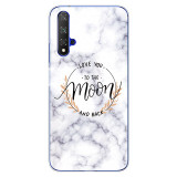 For Huawei Nova5T Case Huawei Nova 5T Case marble flower Silicone Soft Clear Cover Phone Case For Huawei Nova 5T 5 T Nova5T Case