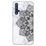 For Huawei Nova5T Case Huawei Nova 5T Case marble flower Silicone Soft Clear Cover Phone Case For Huawei Nova 5T 5 T Nova5T Case
