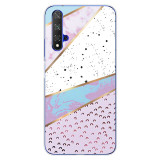 For Huawei Nova5T Case Huawei Nova 5T Case marble flower Silicone Soft Clear Cover Phone Case For Huawei Nova 5T 5 T Nova5T Case