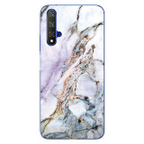 For Huawei Nova5T Case Huawei Nova 5T Case marble flower Silicone Soft Clear Cover Phone Case For Huawei Nova 5T 5 T Nova5T Case