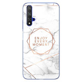 For Huawei Nova5T Case Huawei Nova 5T Case marble flower Silicone Soft Clear Cover Phone Case For Huawei Nova 5T 5 T Nova5T Case