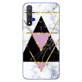 For Huawei Nova5T Case Huawei Nova 5T Case marble flower Silicone Soft Clear Cover Phone Case For Huawei Nova 5T 5 T Nova5T Case