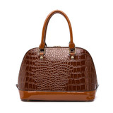 Women Luxury Alma Crocodile Bag Top Handle Handbag