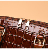 Women Luxury Alma Crocodile Bag Top Handle Handbag
