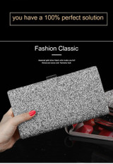 Women Evening Clutch Bag Diamond Sequin Wedding Clutch Purse and Handbag