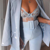 Sheer Lace Transparent Mesh Bodysuit