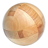Wooden Sphere Puzzle Magic Ball Brain Teasers Toy Intelligence Game