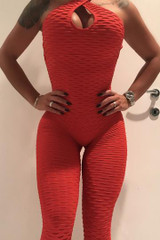 Textured Hollow Bodysuit