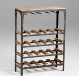 Raw Iron / Natural Wood 34in. Gallatin Wine Rack Wine Rack - Style: 7315386