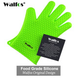 WALFOS 1 piece food grade Heat Resistant Silicone Kitchen barbecue oven glove Cooking BBQ Grill Glove Oven Mitt Baking glove