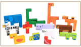 JOH Wooden Animal Building Blocks Color For Kids