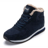 Men Boots Men's Winter Shoes Fashion Snow Boots Shoes Plus Size Winter Sneakers Ankle Men Shoes Winter Boots Black Blue Footwear