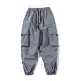 Multi Pocket Cargo Pants Men Hip Hop Trousers