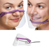 1PC Mini Face Shield Washable Reusable Comfortable Mask Transparent PVC