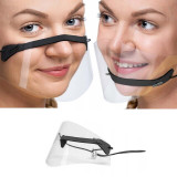 1PC Mini Face Shield Washable Reusable Comfortable Mask Transparent PVC
