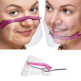 1PC Mini Face Shield Washable Reusable Comfortable Mask Transparent PVC