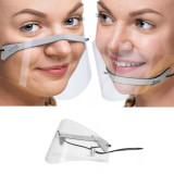 1PC Mini Face Shield Washable Reusable Comfortable Mask Transparent PVC