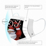 20 PCS Merry Christmas Disposable Mask