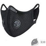1 PC With 10 Filters Mask Half Face Reusable Washable Protector