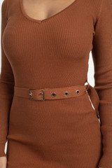Foiled Ruched Tube Midi Dress