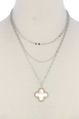 Moroccan Shape Pendant Layered Necklace