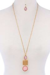 Fashion Modern Drop Necklace And Earring Set