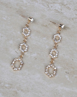 3-Tiered Hexagonal Crystal Dangle Earring