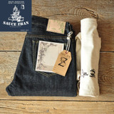 SauceZhan SZ003 Jeans Men 14.5 Ounces Raw Jeans with Bamboo Section Men Jeans  Selvedge Jeans Jeans Raw Denim