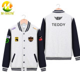 Skt Jacket  Faker Coat Men Hoodies Team skt t1 faker jersey Zipper Cotton Wolf Bang Uniform game LOL Jersey