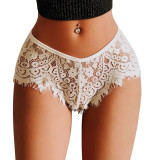 Low-waist Panties Women Sexy White Lace Underwear Thong Female G String Breathable Lingerie Temptation Embroidery Intimates