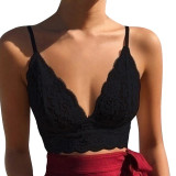 Women Wireless White Bras Lace Bandage Sexy Bralette Push Up Wire Free Deep V Lingerie Underwear Plus Size Bras Dropship