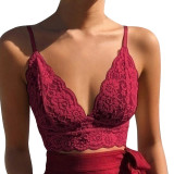Women Wireless White Bras Lace Bandage Sexy Bralette Push Up Wire Free Deep V Lingerie Underwear Plus Size Bras Dropship