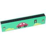 Double Row 16 Hole Harmonica Musical Instruments Children's Wooden Painted