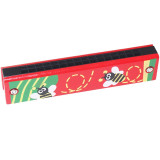 Double Row 16 Hole Harmonica Musical Instruments Children's Wooden Painted